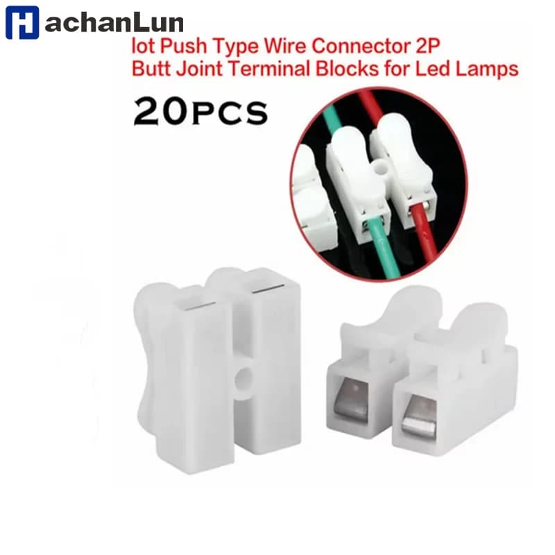 20-50 pz CH2 Molla Rapida Filo Connettori Morsetti Morsetti Cavo LED Luce di Striscia Elettrica Sostituire Nastri Cavo Morsetto Strumenti