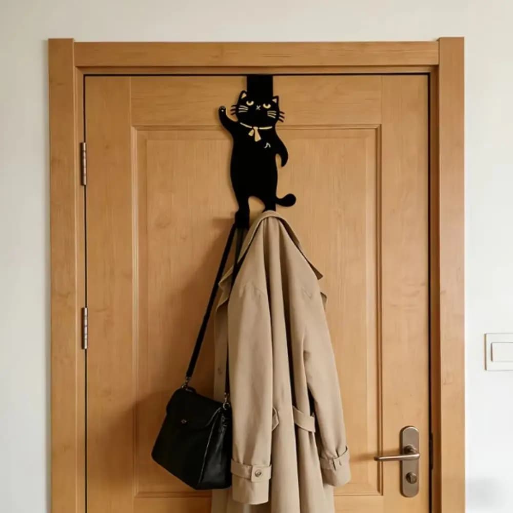 For Towels Clothes No Drill Door Hanger Hooks Wall Mount Hanging Organizer Over The Door Hooks Cabinet Door Hanger Bathroom
