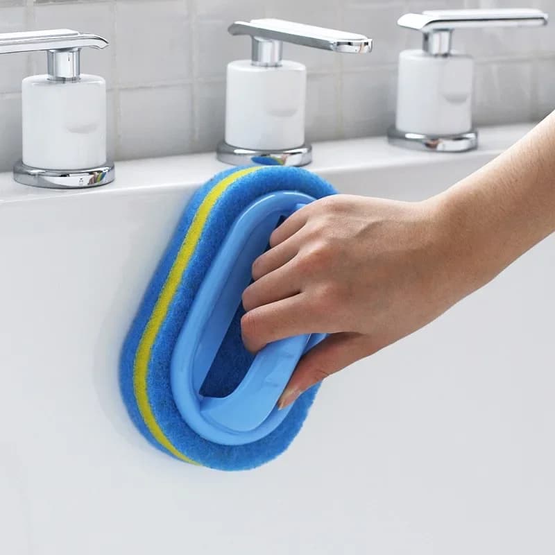 Home Cleaning Brush with Long Handle, Flat Washing Mirror, Kitchen Cleaning and Bathroom, Durable Home Tool