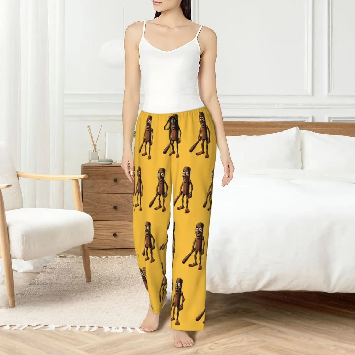 Pantaloni da pigiama Brainrot italiani personalizzati da donna Animali stampati Pantaloni da notte per il sonno dei cartoni animati con tasche