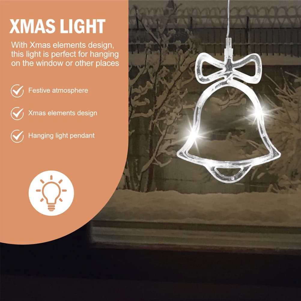 Luci Decorative a Ventosa per Finestre, 10 LED, per Interni, Natale, Matrimoni, Feste, Luminose