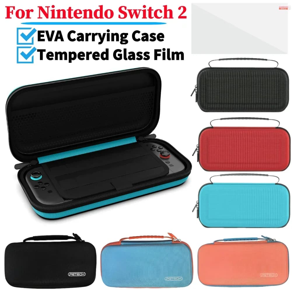 Portable Storage Bag For Nintendo Switch 2 Waterproof Case Hard Shell For NS 2 Console Carrying Case with 12 Game Cartridge Slot