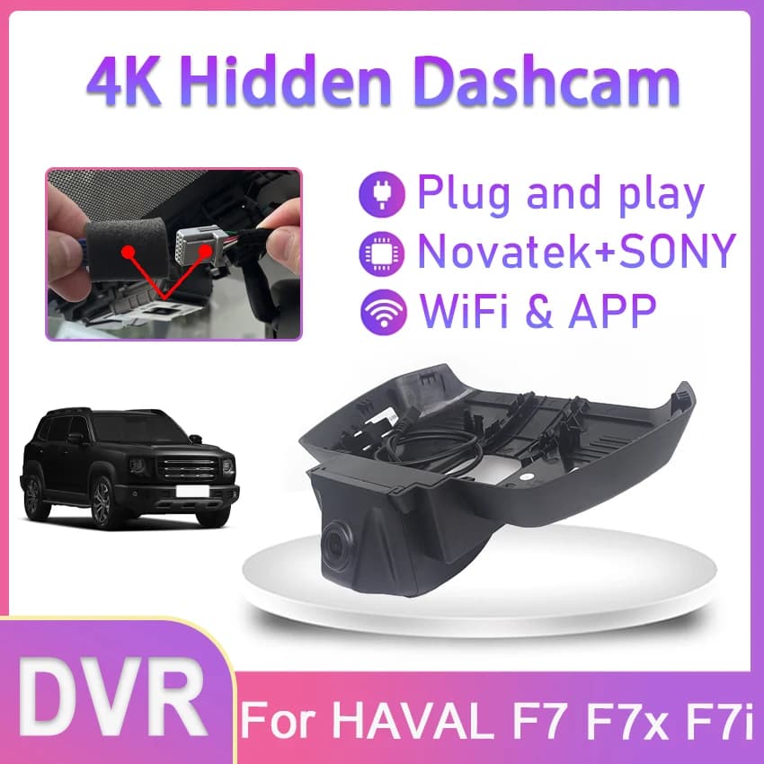 Nuovo! DVR Per HAVAL F7 F7x F7i Bassa Configurazione 2019 2020 2021 2022 2023 Doppia Lente Dash Cam UHD 4K Macchina Fotografica Dell'automobile WIFI Accessorie