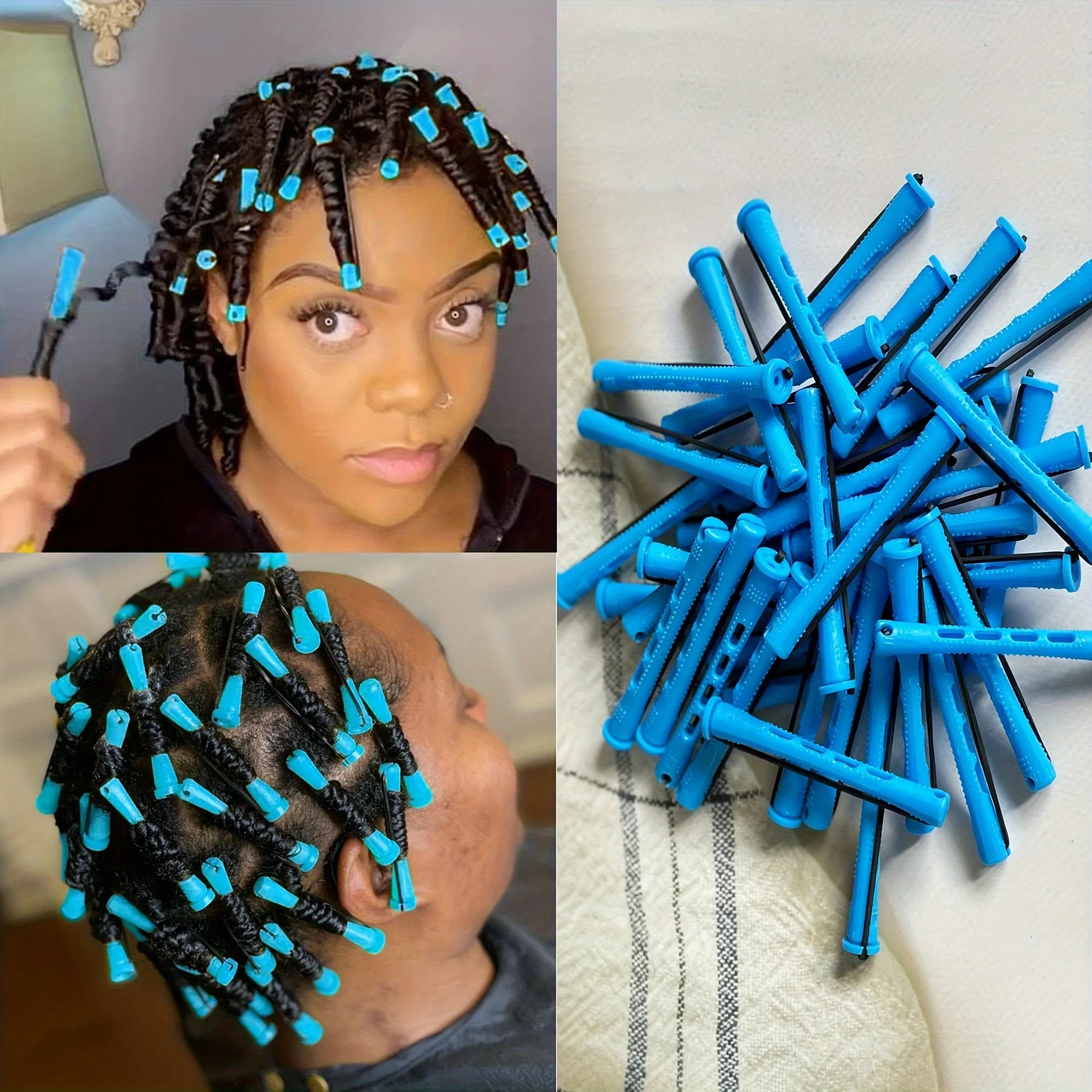 20Pcs Curling Iron Set Suitable for Natural Hair Cold Wave Curling Iron Suitable for Women Long Medium Short Hair Curling Tools