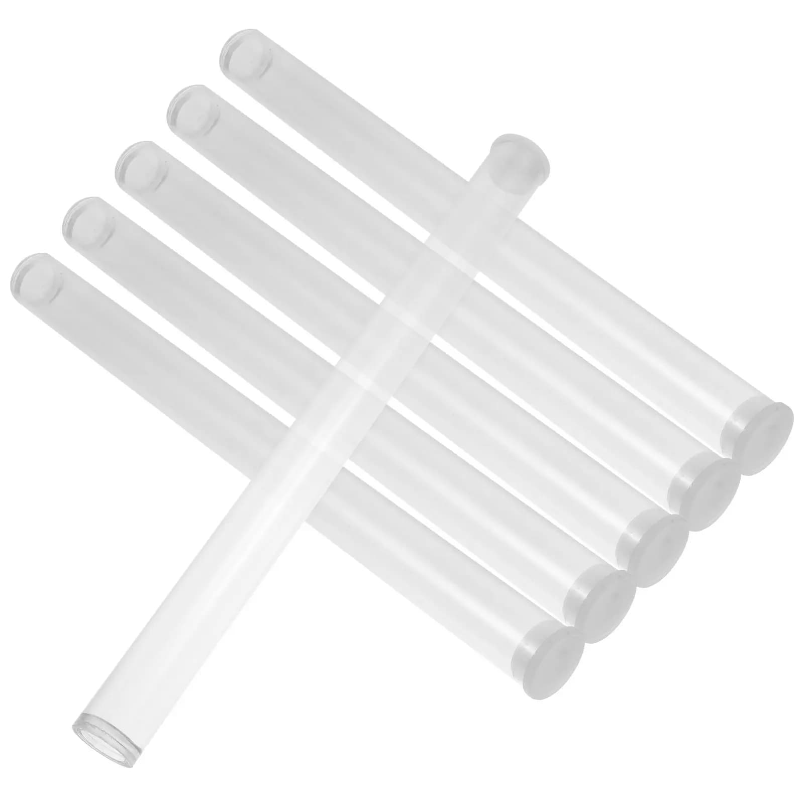 6 tubi trasparenti in acrilico per la conservazione dell'incenso, leggeri e trasparenti, contenitori per bastoncini di incenso, tubi in acrilico trasparente
