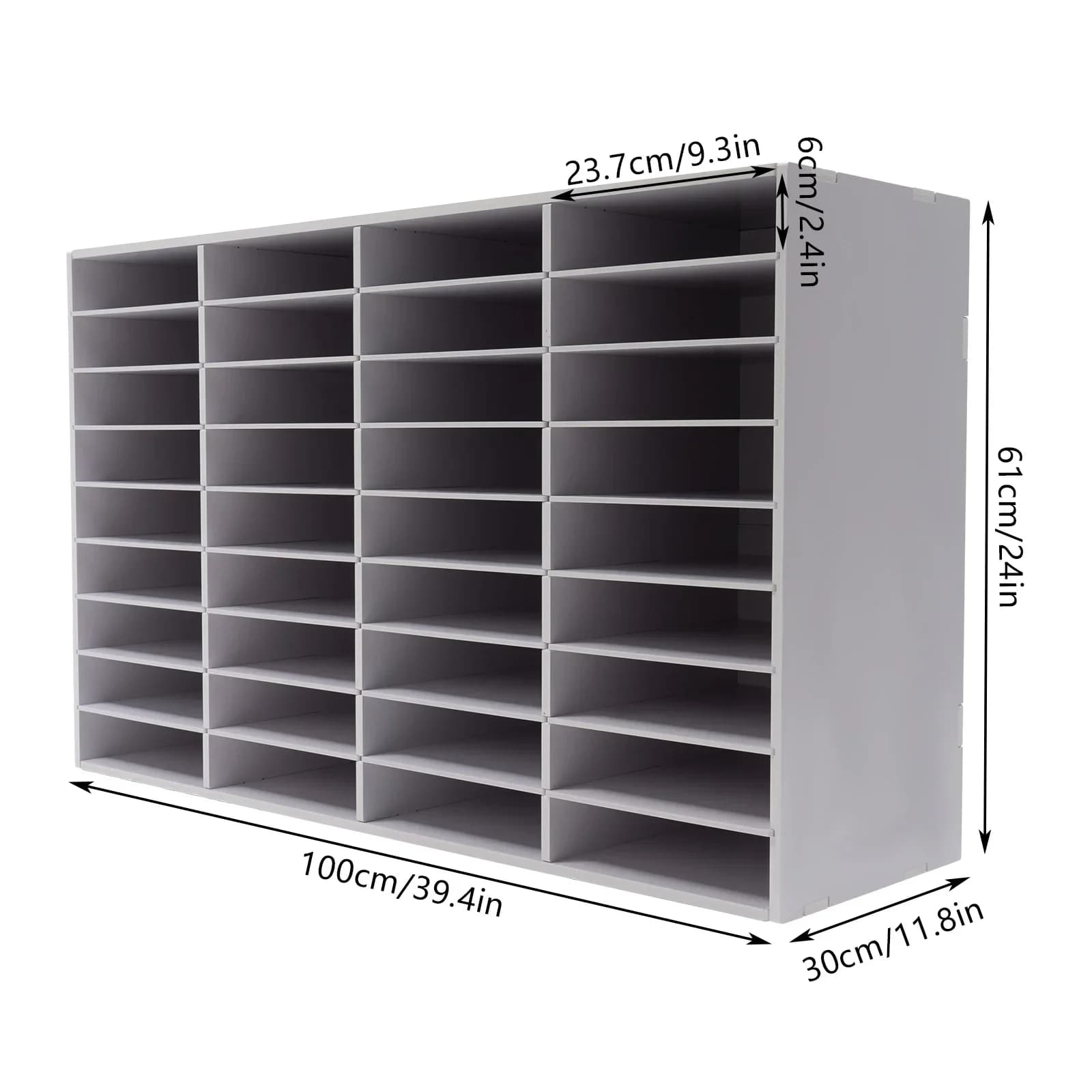Organizzatore per Documenti in Carta Impilabile con 36 Scomparti, Porta Documenti, Organizzatore per Cancelleria, Scaffali per Organizzazione Posta