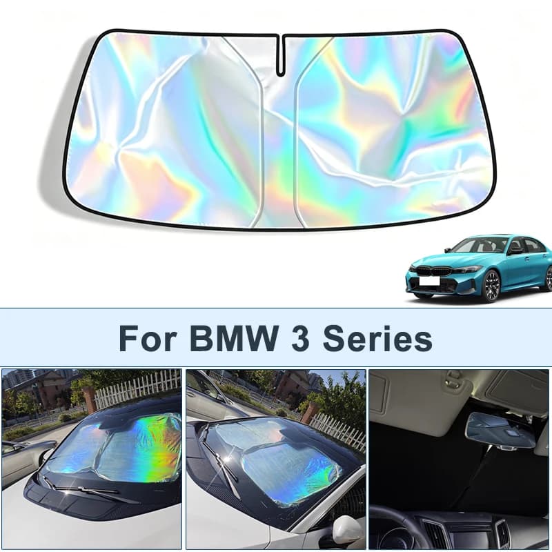 Parasole pieghevole per parabrezza anteriore per BMW Serie 3, copertura protettiva riflettente ai raggi UV, accessori per interni auto