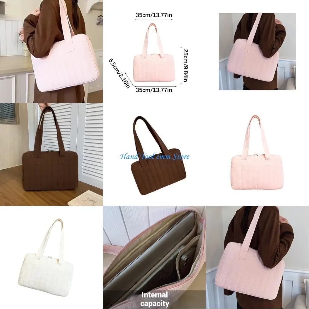 Borsa a tracolla per laptop da 14 pollici H37F, tessuto leggero e resistente, per uso quotidiano, custodia per notebook,