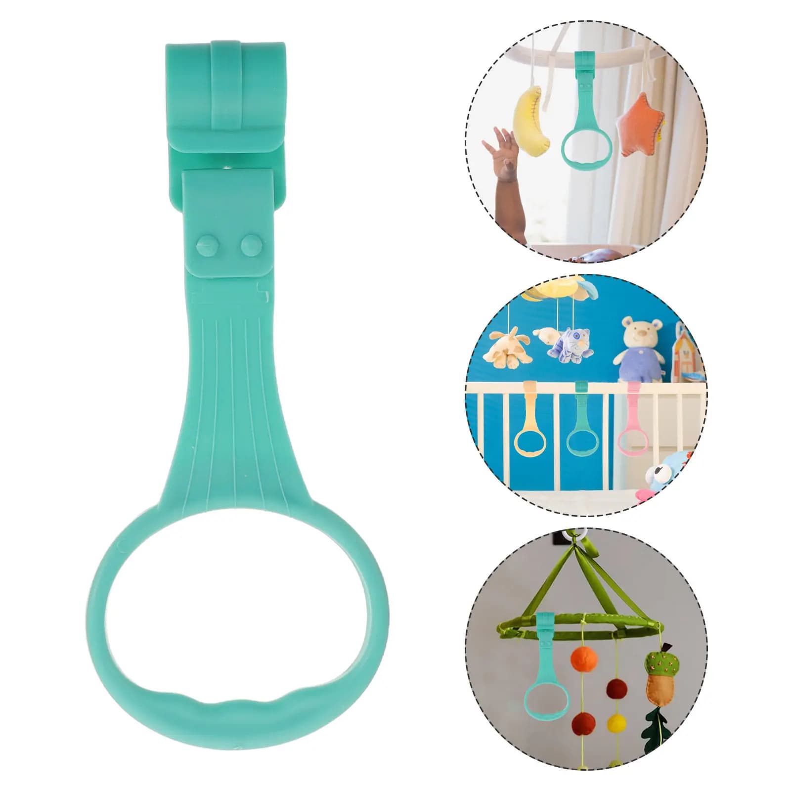 6Pcs Infant Baby Playpen Ring Crib Pull Up Rings Toddler Walking Assistant Cot Hanging Ring Baby Pull Up Bar Training Handle
