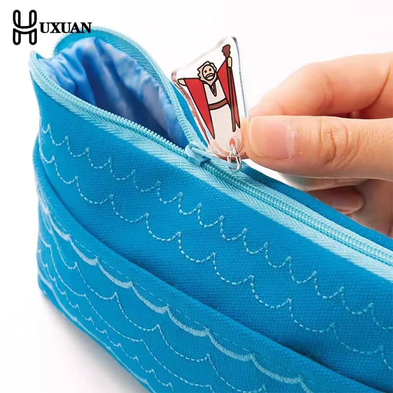 Japanese Moses Red Sea Noah's Ark Spot Creative Pencil Case Cute Large Capacity Portable Cosmetic Bag Storage Solution