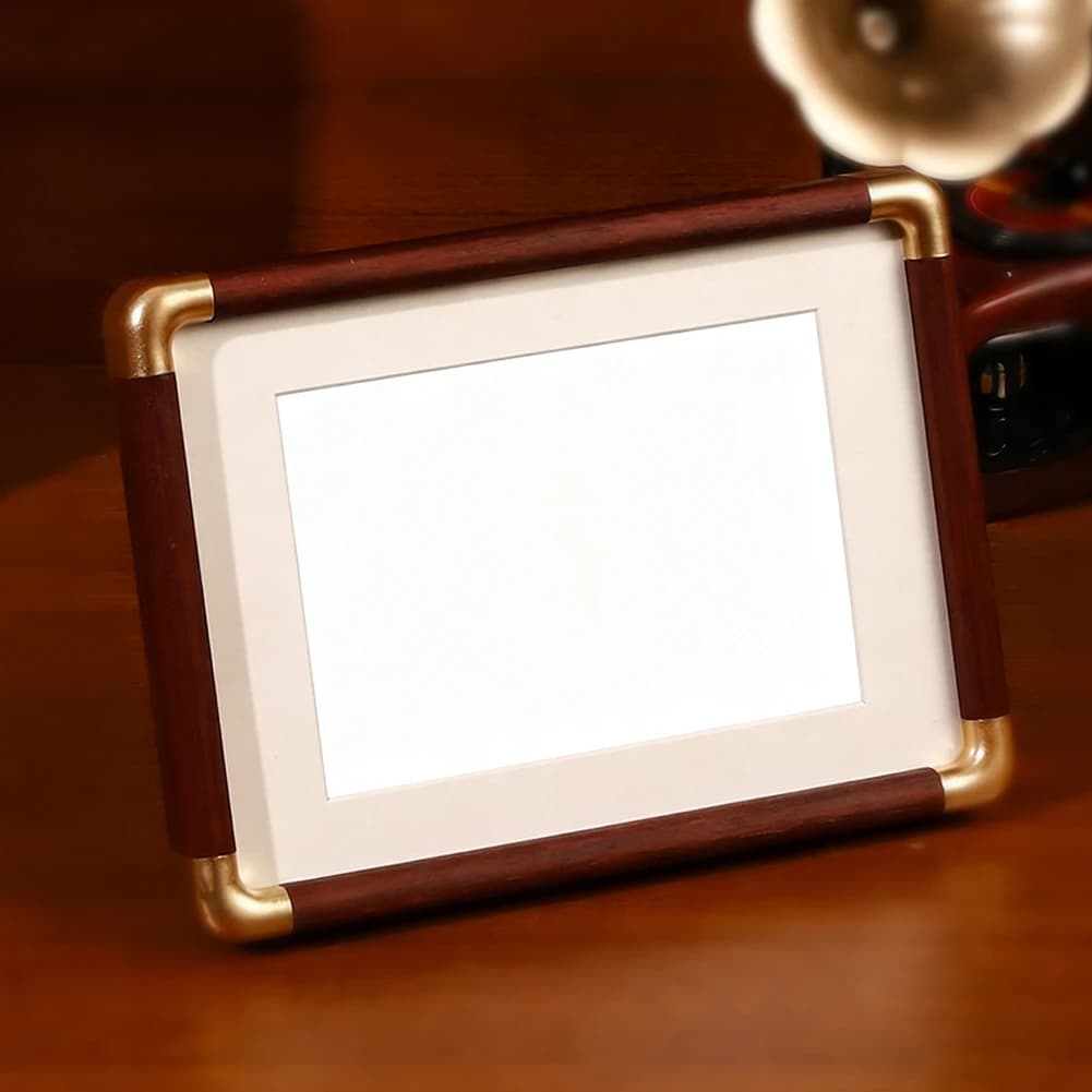 Luxury 2-piece plastic photo frame, 6, 7, 8, 10 inches, with rounded corners, Chinese style, for creative frame A4, table frame for wedding photo
