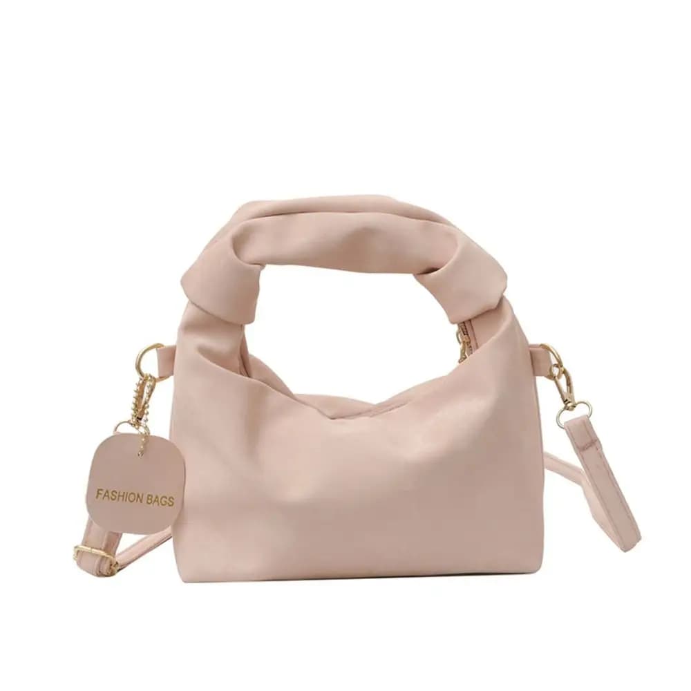Borsa a tracolla portatile alla moda semplice borsa a tracolla di nuovo design pieghettata