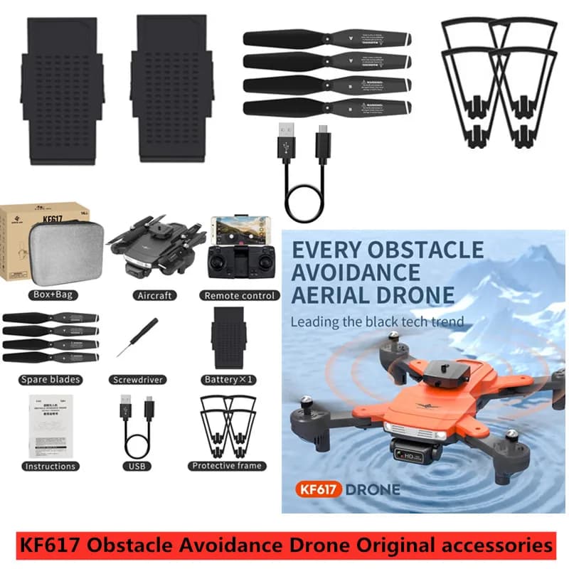 KF617 Drone Batteria 3.7V 1200mAh KF617 Drone Batteria Elica Linea USB Proteggi Telaio Pezzi di Ricambio KF617 Mini Droni Accessori