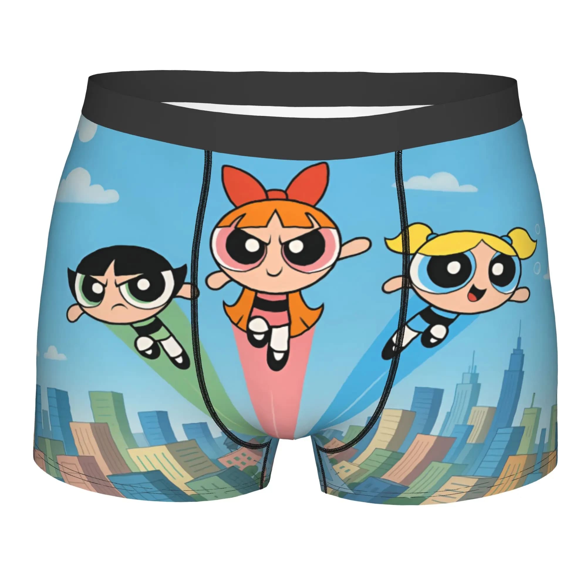 Custom Poweres Anime Puffes Boxers Shorts Mens Buttercup Blossom Bunny Briefs Underwear Funny Underpants