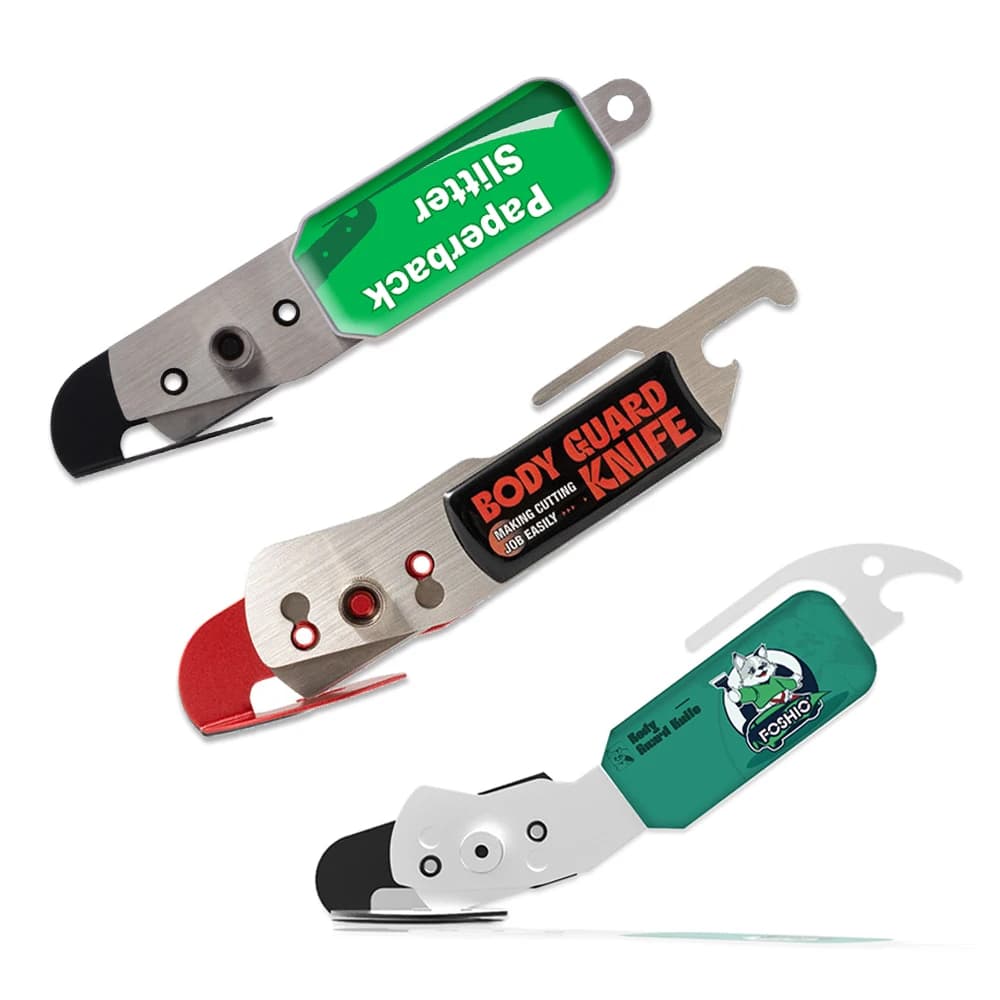 FOSHIO Coltello multiuso da taglio antiadesivo Protezione del corpo Taglierina di sicurezza Strumento artigianale per pellicole avvolgenti in vinile Decalcomanie per carta da parati tinta per finestre