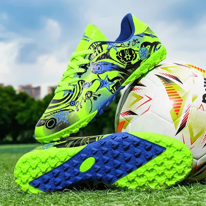 Scarpe da Calcio per Uomo e Donna, Scarpini da Calcio per Esterni, Sneakers Antiscivolo per Futsal, Tacchetti per Erba FG/TF, Calzature da Calcio con Supporto alla Caviglia