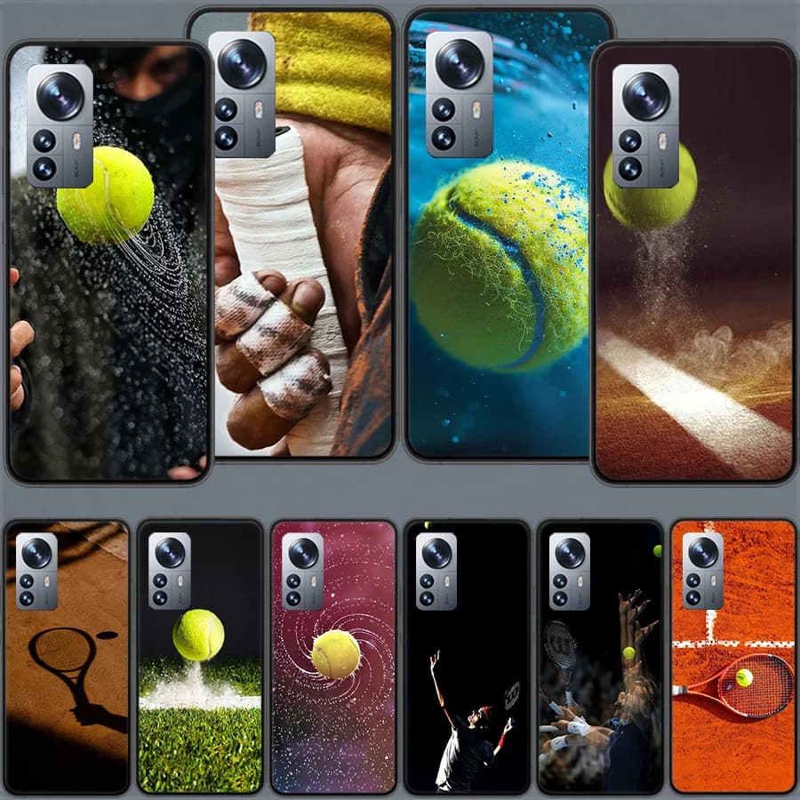 Custodia per telefono con racchetta da tennis e pallina da tennis per Xiaomi Poco X7 X6 M8 M7 M6 M4 M3 X4 Pro F7 Ultra M5S Mi 14 14T 15 15T 12T 10T Pro 12S 1