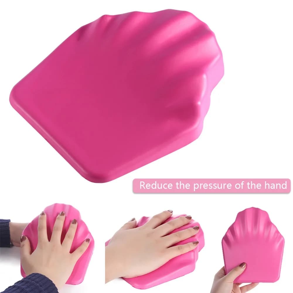 Foam Rubber Manicure Hand Rest Pillow Anti-Skid Soft Nail Hand Rest Ergonomic Contour Comfortable Manicure Cushion Foam Rubber