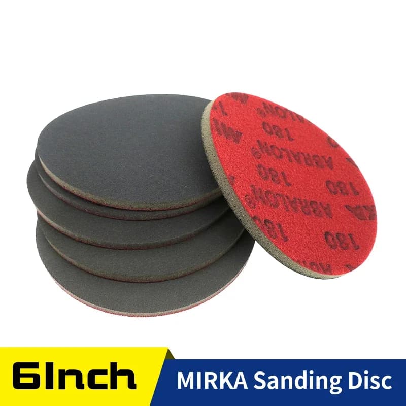 Abralon Mirka Vetrate paper Abrasive foam sponge dry and wet by 6 inch Hook and ring 150 mm Grana 180-4000 for automotive polishing grinding