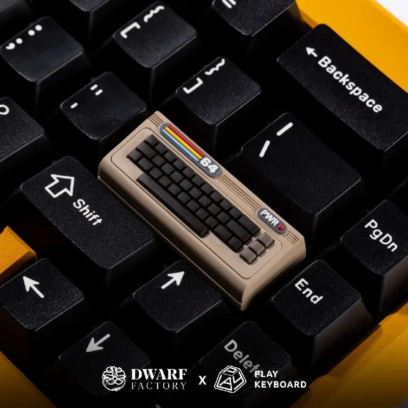 Copritasti in resina Dwarf Factory X Play Tastiera C64 CRP Tasti per entrare Copritasti personalizzati Accessori per tastiera meccanica Regalo
