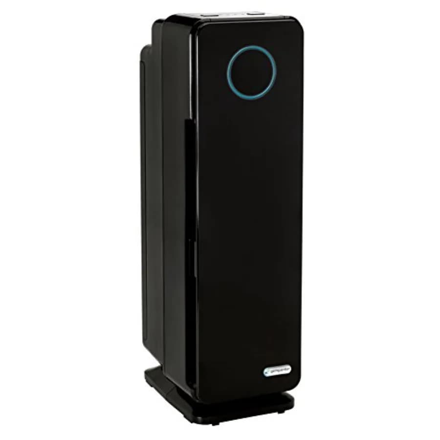 Purificatore d'aria HEPA 5-in-1 per uso domestico e per animali domestici con filtro HEPA e luce UV-C 743 Sq. Torre da 22'' Nera