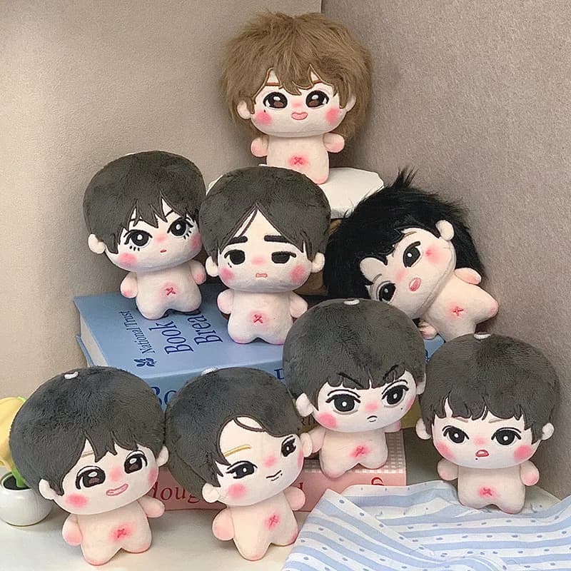 10cm Kawaii Naked Plush Cotton Doll Idol Stuffed Super Star Figure Doll Cute Anime Gaming Peripherals Body Doll for Girls Gifts