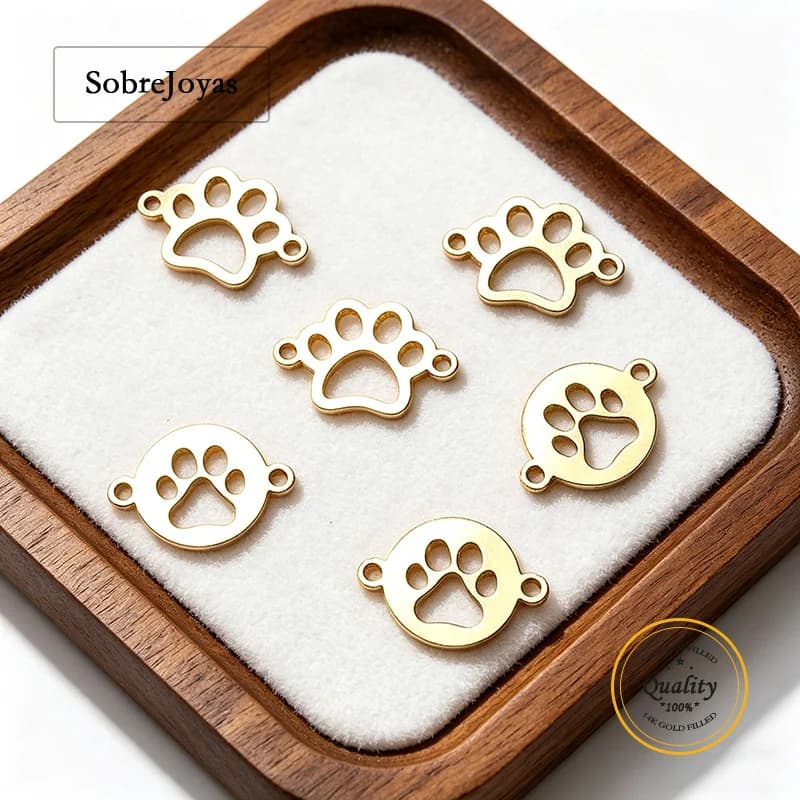 Dog Claw Charm for DIY Jewelry Bracelet Necklace Pendants Connector Findings 14K Gold Filled