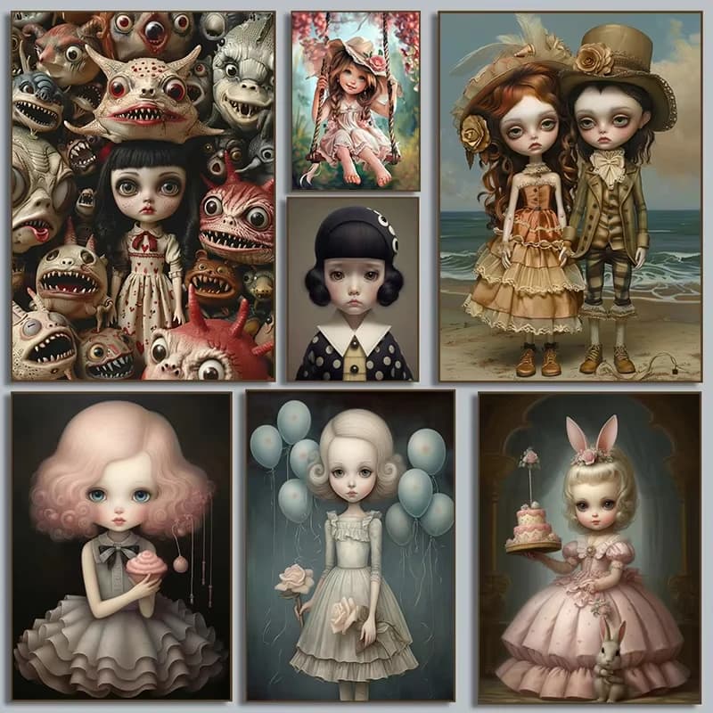 Diamond Painting Kit Mark Ryden The Meat Show Lowbrow Art 5D DIY Full Drill Mosaic Art Wall Decor Home Gift