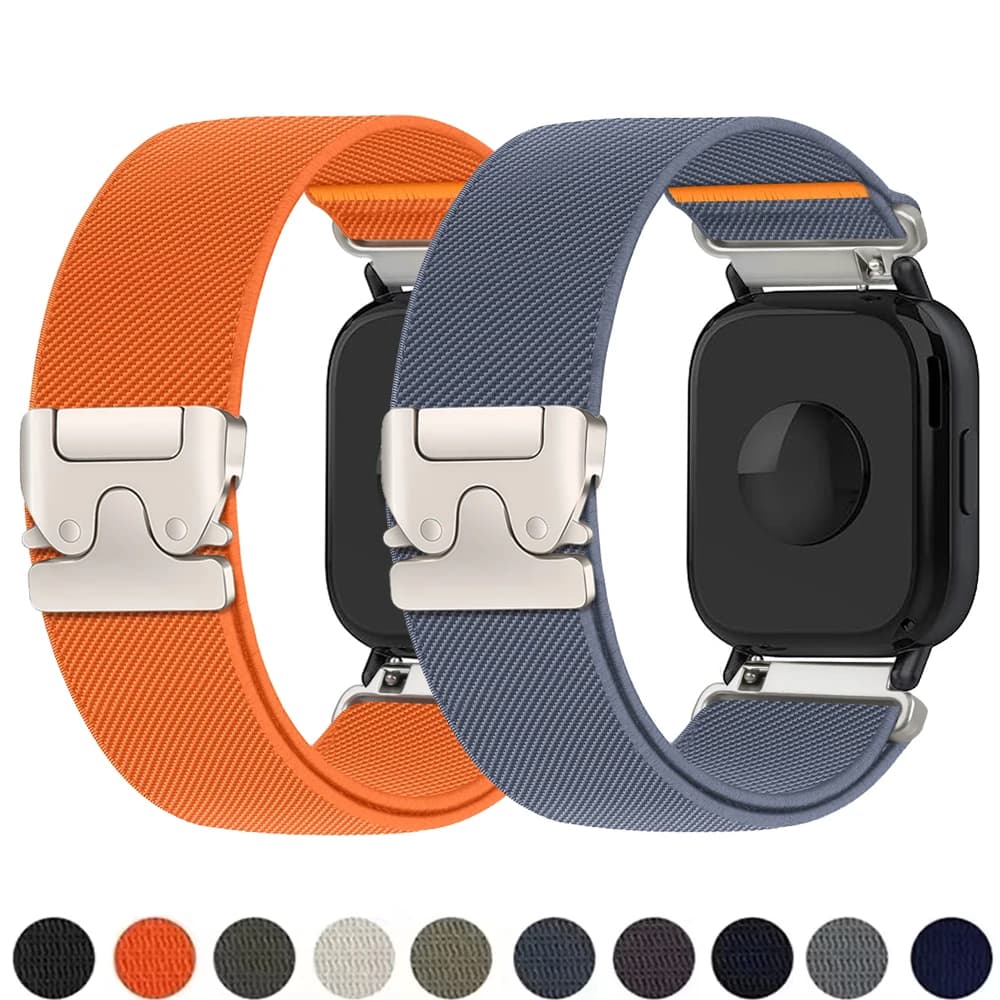 Cinturino da paracadute per Xiaomi Redmi Watch 5 Lite Bracciale da polso di ricambio in nylon regolabile correa Redmi Watch 5 Cinturino attivo da 22 mm