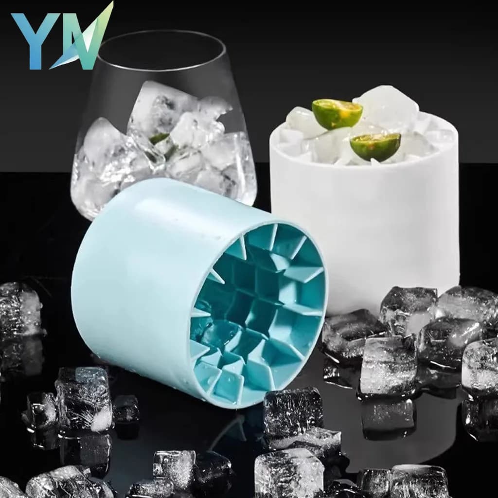 1-4 Pezzi Stampo in Silicone per Cubetti di Ghiaccio, Facile da Sformare, Durevole, per Succhi, Ghiaccio, Cilindri, Bicchieri, Accessori per Bevande alla Frutta