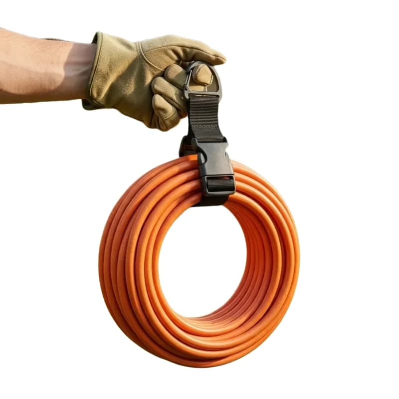 2 Pack Adjustable Heavy Duty Garden Hose Straps Reusable Cable Management Organizers Hanging Storage Ties for Garage Workshop Ex