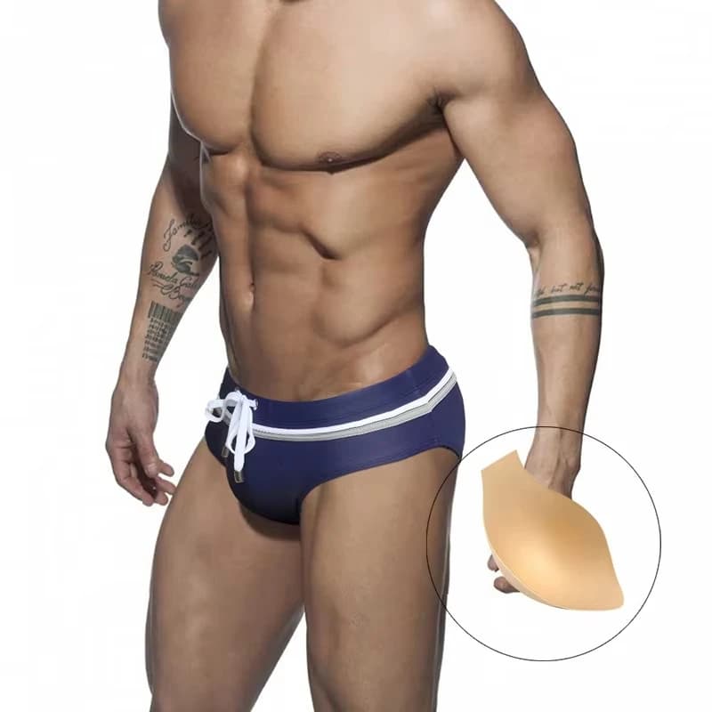 Costume da bagno sexy da uomo a vita bassa, pantaloncini sportivi estivi da spiaggia, slip da bagno per surf e nuoto