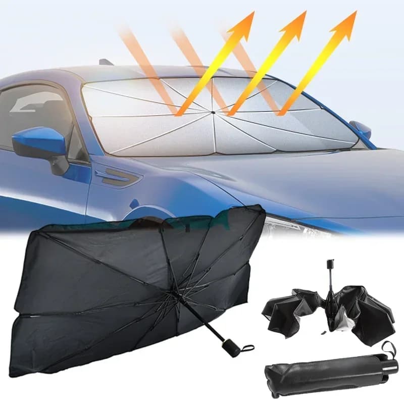 Parasole per Parabrezza Auto, Ombrello Pieghevole Riflettente per la Maggior Parte delle Auto