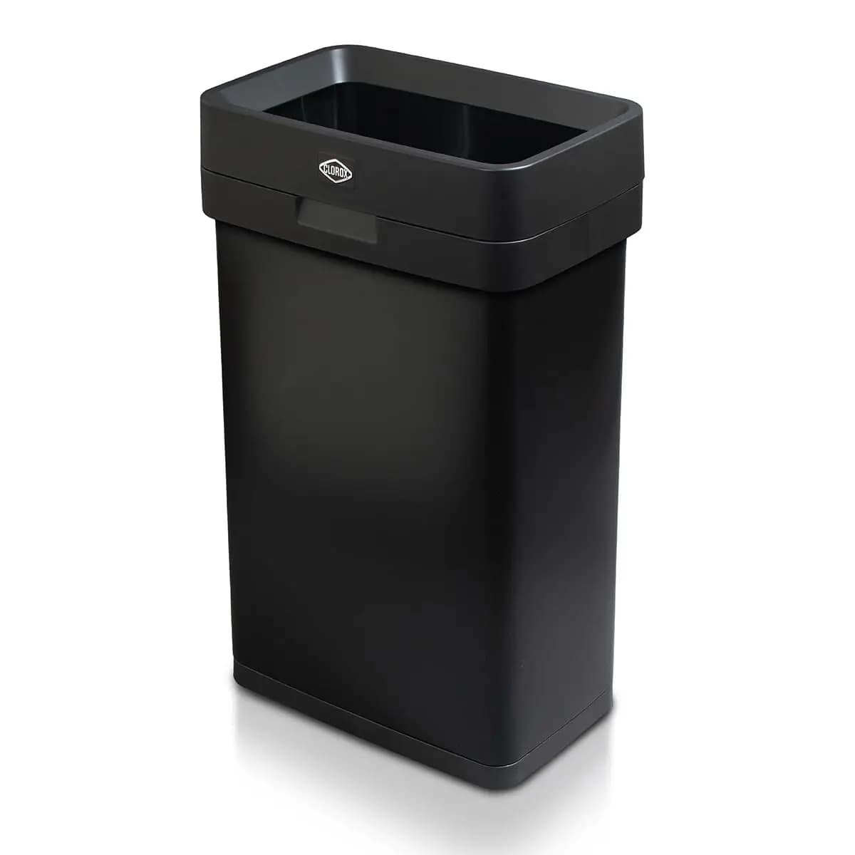 Cestino per Rifiuti Slim da 13 Galloni - Bidone Rettangolare Stretto da 50L per Cucina, Ufficio, Spazi Commerciali con Protezione del Bordo a Cerniera
