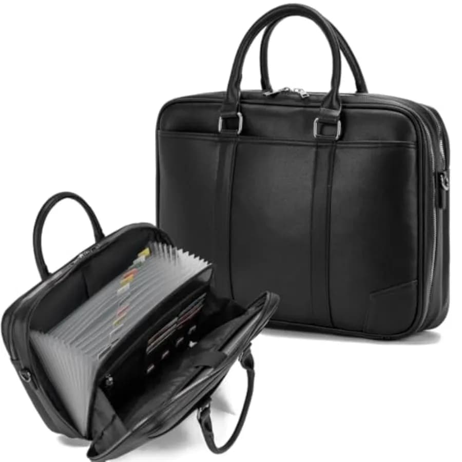 Organizer per documenti Accordian con maniglia, valigetta, borsa per laptop da 15,6 pollici, organizer portatile per documenti, borse a mano, zaini
