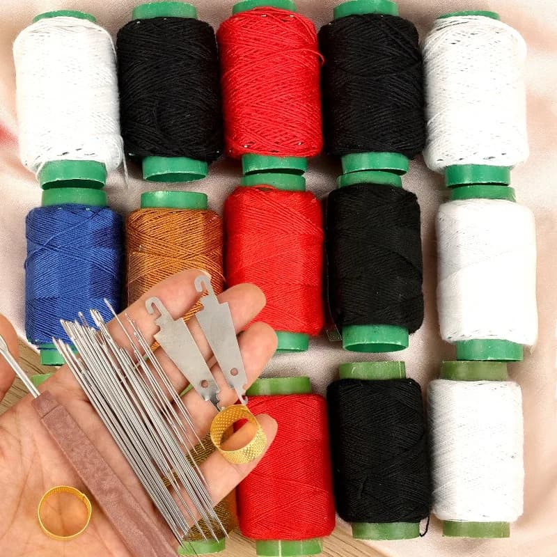 31/39 pezzi kit da cucito con ago superiore ditale punto coltello cuciture scarificatore filo bottiglia di stoccaggio per cucire forniture punto croce