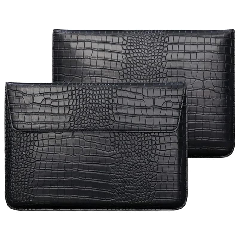 Custodia a libro in pelle di coccodrillo da 13-14,2 pollici per MacBook Air M5 M4 M3 M2 e MacBook Pro - Accessori