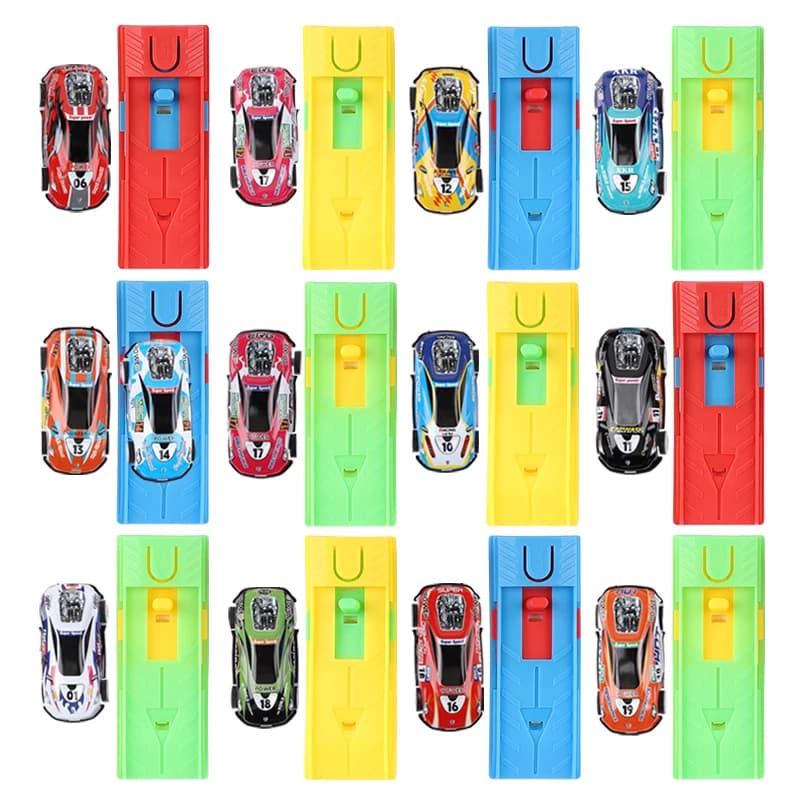 10 pieces plastic shooting wheel auto racing mini catapult colored auto flying wedding birthday party wedding favors gift pinata bag fillers
