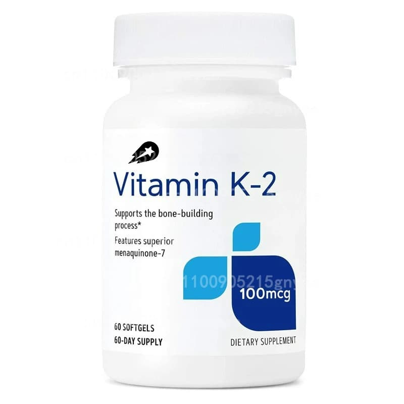 Vitamin K2 (MK7) with D3, a Powerful Non-GMO Formula Health Supplement 10000 UI, 120 micrograms of MK-7, 60 capsules