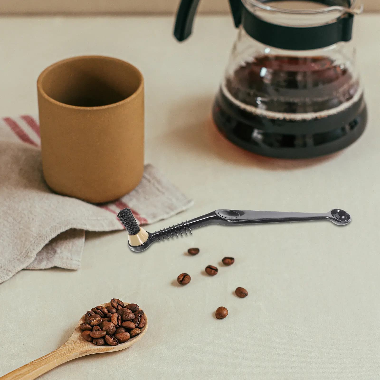 2Pcs Coffee Machine Brewing Head Cleaning Brush Heat Resistant Ergonomic Handle for Espresso Semi-Automatic Machines Cleaning