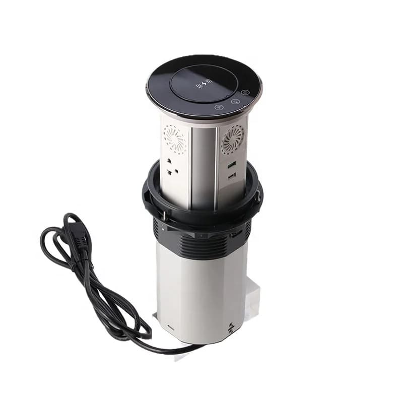 Smart Motorized Kitchen Socket, AU Plug 3-Position, USB-C, LED Light, 15W Wireless Charging, WIFI Enabled, High Level Automation