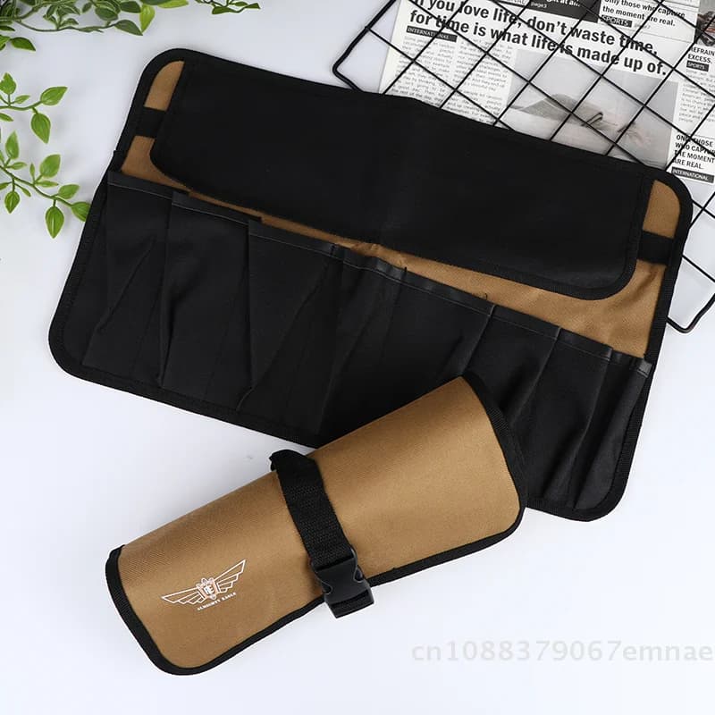 Borsa portaoggetti Kit di attrezzi Rotolo di stoffa Oxford Borsa portatile Borsa Chiave Strumento Chiave pieghevole Martello Strumento tascabile da campeggio