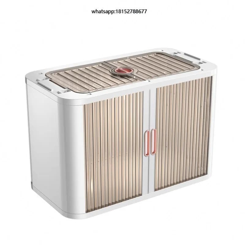 Wholesale 2 Door Medium Size Plastic Large Capacity Storage Bin Organizer Folding Container Stackable Foldable Box