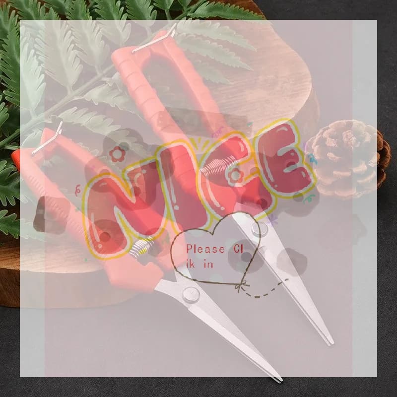 【BA】1Pcs Stainless Steel Garden Pruning Shears Non Slip Red Handles Spring Loaded Design For Trimming Plants Home Gardening Use