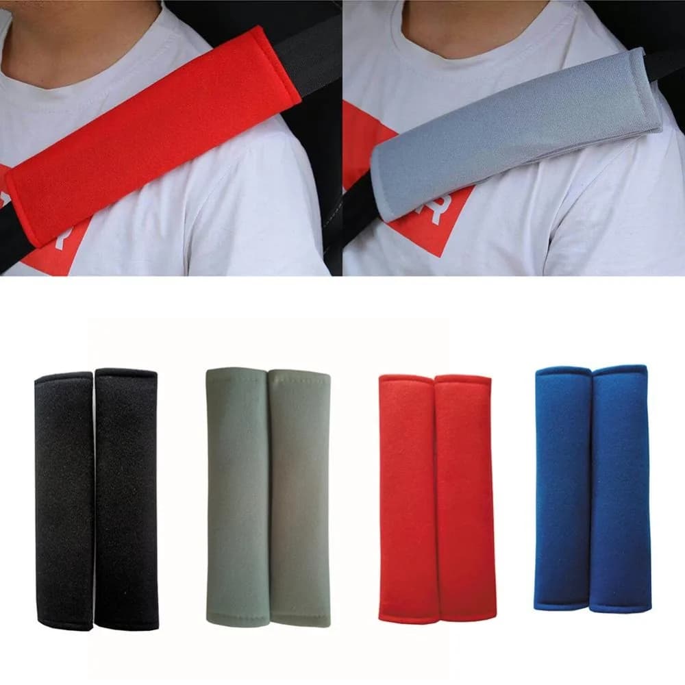 1 paio di cuscinetti universali per cinture di sicurezza per auto fodera per cuscino per tracolla per sedile protezione per cintura di sicurezza per auto per adulti bambini