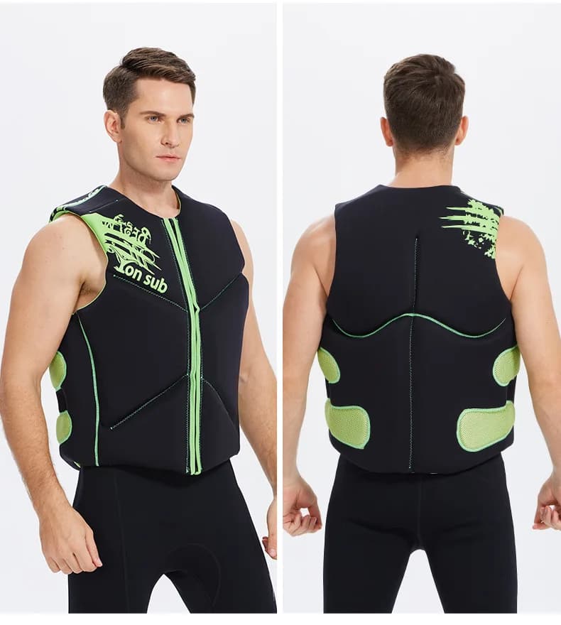 Professional Neoprene Safety Life Jacket for Adults Portable Men Women Buoyancy Vest Water Sports Swimming Surfing Rafting
