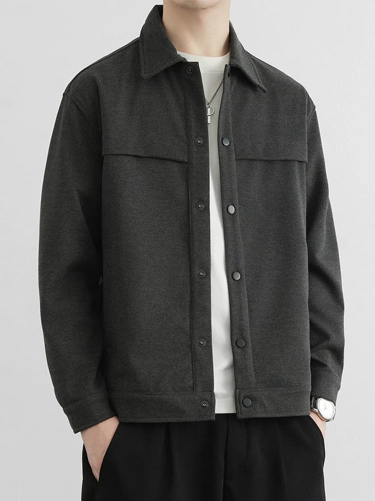 Stylish Slim Fit Collared Jacket for Men Spring Autumn American Retro Style Fashionable Versatile Brand Youth Outdoor Wear