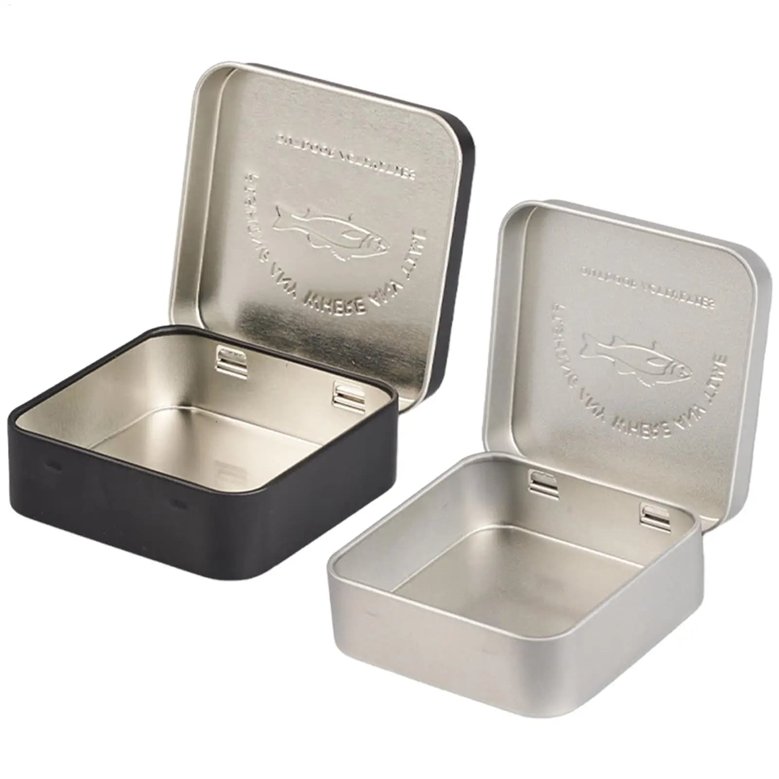Box for Fishing Equipment, Iron Container for baits, Organizer for Tools and Hardware, for Freshwater and Salad, for Boat, Man, Boy