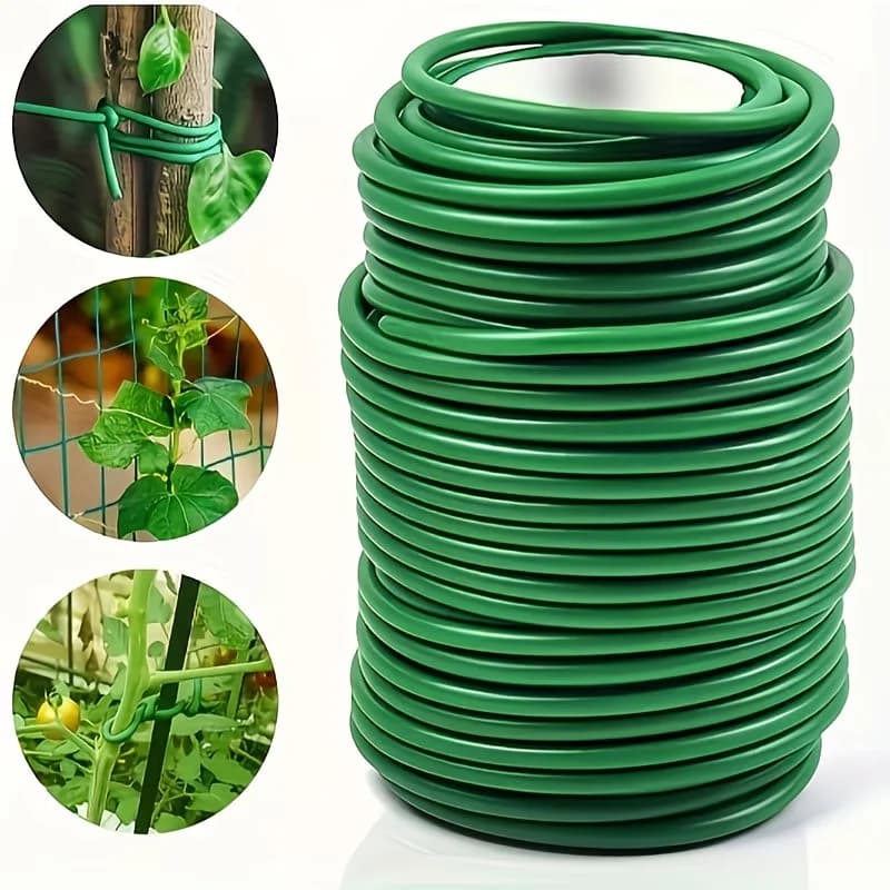 1 Rotolo di Legature per Piante da Giardino, Corda di Supporto Flessibile, Adatta per Viti, Fiori, Zucche, Fissaggio del Mais, Allenamento e Crescita