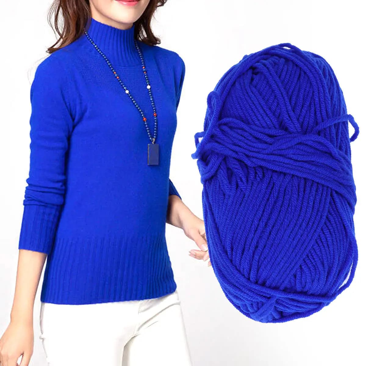50G Milk Cotton Yarn Smooth Soft Warm Cotton Yarn for Crochet Knitting Needle Felting Wet Felting Weaving DIY Scarves Hats